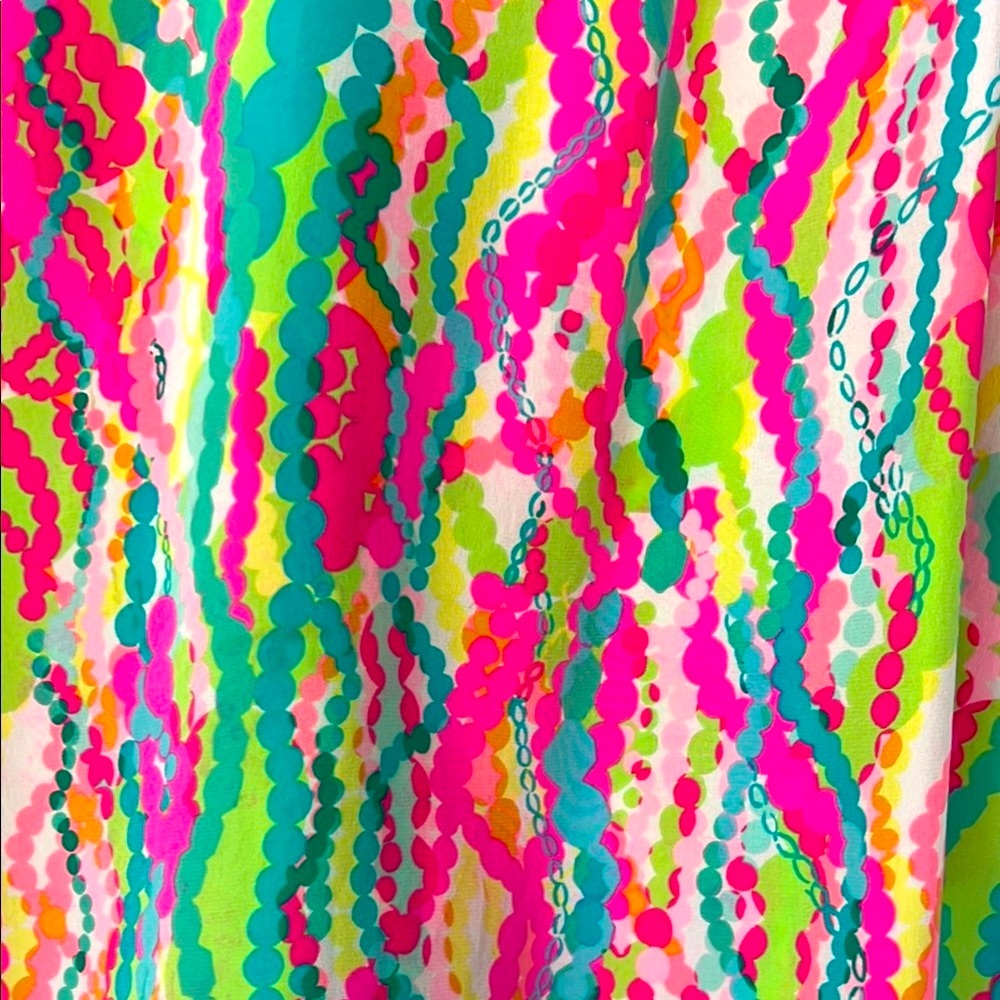 Lilly Pulitzer Cosmo Silk Tank Top with V-Neckline - Picture 2 of 4